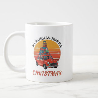Retro Kerstmis Grote Koffiekop