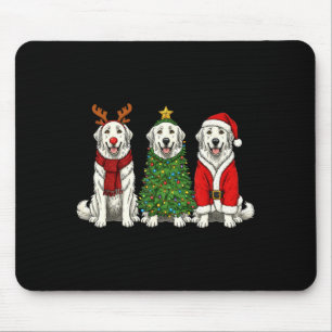Retro Kerstmis Grote Pyreneeën Kerstman Rendier Ho Muismat