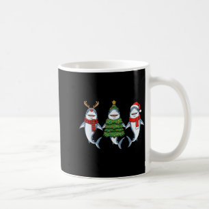 Retro Kerstmis Haai Kerstman Rendier Koffiemok