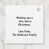 Retro Kerstmis Holly Jolly Vibes Trendy Feestdagen Bedankjes Labels (Achterkant)