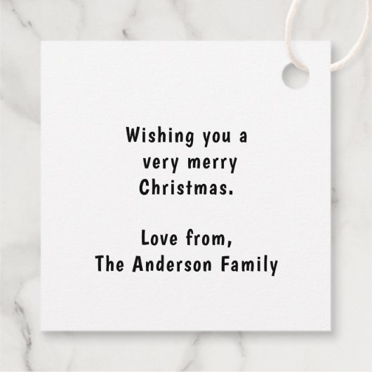 Retro Kerstmis Holly Jolly Vibes Trendy Feestdagen Bedankjes Labels (Achterkant)