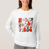 Retro Kerstmis Holly Jolly Vibes Trendy Feestdagen T-shirt (Voorkant)