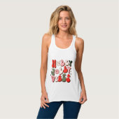 Retro Kerstmis Holly Jolly Vibes Trendy Feestdagen Tanktop (Volledige Voorkant)
