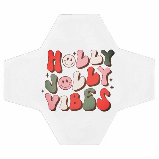 Retro Kerstmis Holly Jolly Vibes Trendy Feestdagen Voetbal (Enkel)