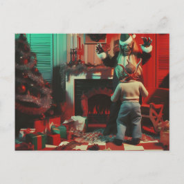 Retro Kerstmis Horror Briefkaart