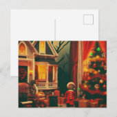 Retro Kerstmis Horror Briefkaart (Voorkant / Achterkant)