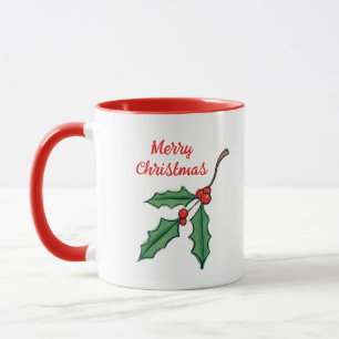 Retro Kerstmis Hulst Koffiemok Mok