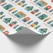 Retro Kerstmis Inpakpapier (Hoek)