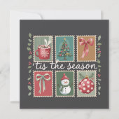 Retro Kerstmis Is Het Seizoen Koele Winter Kerstma Feestdagenkaart (Voorkant)