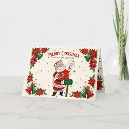 Retro Kerstmis Kerstkaart Aankondiging