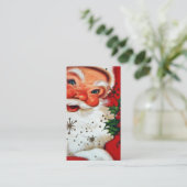 Retro Kerstmis -  kerstkaart - visitekaartje (Staand voorkant)
