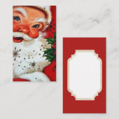 Retro Kerstmis -  kerstkaart - visitekaartje (Voorkant / Achterkant)