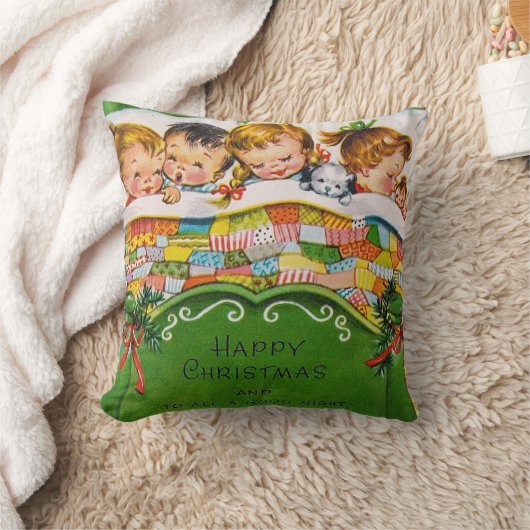  retro Kerstmis kinder kamer decor kussen (Deken)