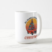 Retro Kerstmis Koffiemok (Voorkant rechts)