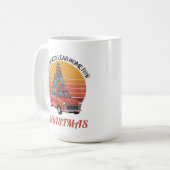 Retro Kerstmis Koffiemok (Voorkant links)