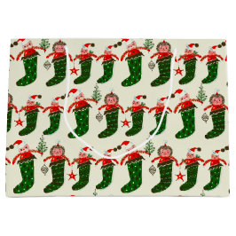 Retro Kerstmis Kousen Groot Cadeauzakje