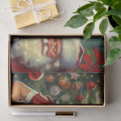 Retro Kerstmis Meisje Tissuepapier (Geschenk)