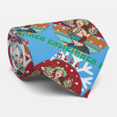 Retro Kerstmis, Mele Kalikimaka Hula Dancer Stropdas (Opgerold)