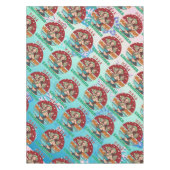 Retro Kerstmis, Mele Kalikimaka Hula Dancer Tafelkleed (Voorkant)