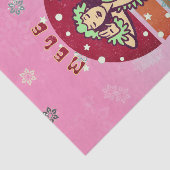 Retro Kerstmis, Mele Kalikimaka Hula Dancer Tissuepapier (Detail)