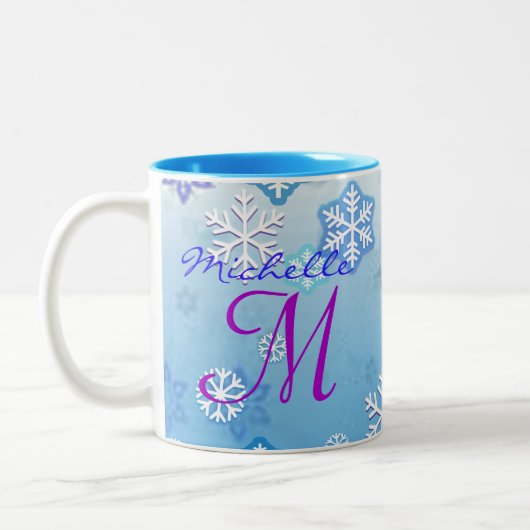 Retro Kerstmis, Mele Kalikimaka Hula Dancer Tweekleurige Koffiemok (Links)