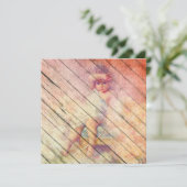 Retro | Kerstmis met hout Feestdagenkaart (Staand voorkant)