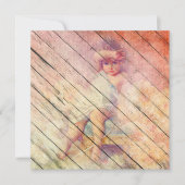 Retro | Kerstmis met hout Feestdagenkaart (Voorkant)