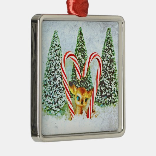 Retro kerstmis metalen ornament (Rechts)