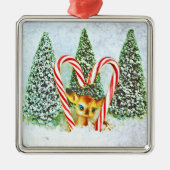 Retro kerstmis metalen ornament (Voorkant)