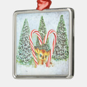 Retro kerstmis metalen ornament (Links)