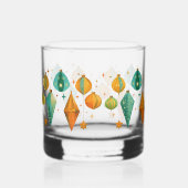 Retro Kerstmis Mid Century Modern Whisky Glas (Links)
