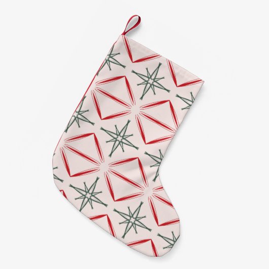 Retro Kerstmis, midden eeuw naadloos patroon in vi Kleine Kerstsok (Voorkant (Hangend))