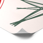 Retro Kerstmis, midden eeuw naadloos patroon in vi Poster (Hoek)