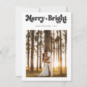 Retro Kerstmis | Minimalistische elegante eenvoudi Feestdagenkaart (Voorkant)