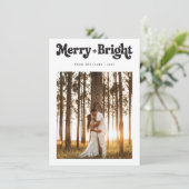 Retro Kerstmis | Minimalistische elegante eenvoudi Feestdagenkaart (Staand voorkant)