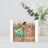 Retro Kerstmis Mistletoe Kisses Holiday Briefkaart (Staand voorkant)