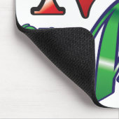 Retro Kerstmis, Naughty of Nice Red Green Letters Muismat (Hoek)