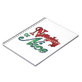 Retro Kerstmis, Naughty of Nice Red Green Letters Notitieboek (Linkerzijde)