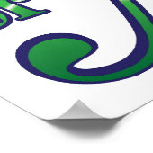 Retro Kerstmis, Naughty of Nice Red Green Letters Poster (Hoek)