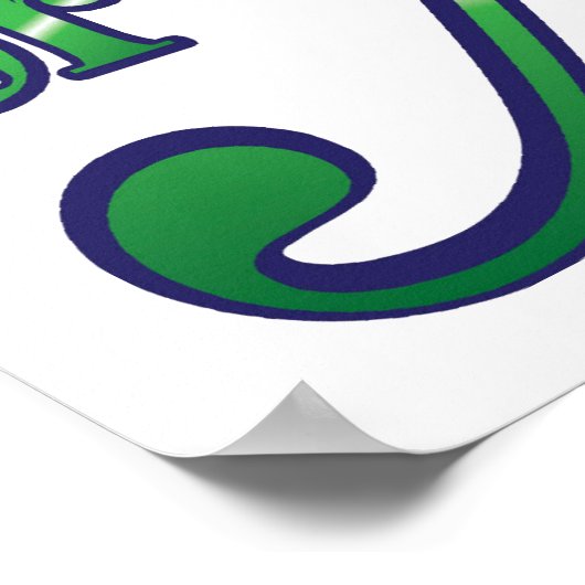 Retro Kerstmis, Naughty of Nice Red Green Letters Poster (Hoek)