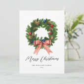  Retro Kerstmis, niet-foto Feestdagenkaart (Staand voorkant)