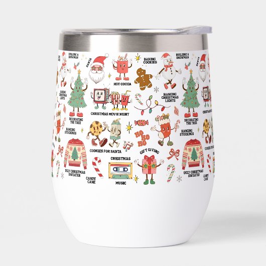 Retro Kerstmis Nostalgisch Groen En Rood (Links)