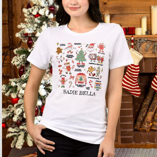 Retro Kerstmis Nostalgisch Groen En Rood Tri-Blend Shirt