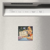 Retro kerstmis omhoog magneet (Insitu (Vaatwasser))