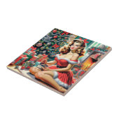 Retro kerstmis omhoog tegeltje (Zijkant)