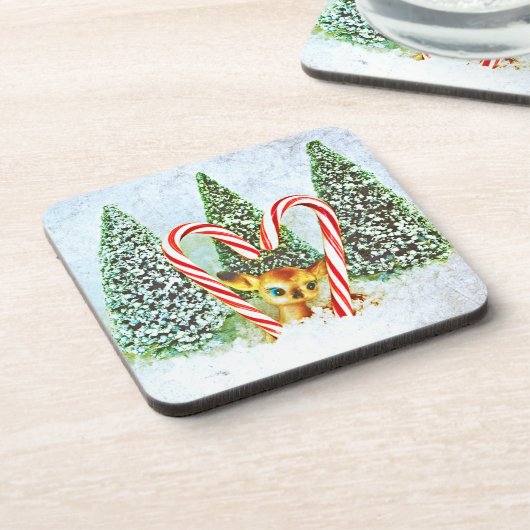 Retro kerstmis onderzetter (Linkerzijde)