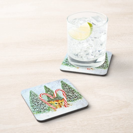 Retro kerstmis onderzetter (Rechterzijde)
