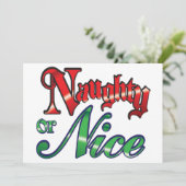 Retro Kerstmis, Ondeugend of Leuke Feestuitnodigin Kaart (Staand voorkant)