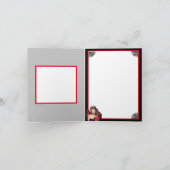 Retro Kerstmis Ongefilterde Pin-up Bedankkaart (Binnen)