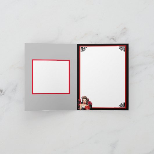 Retro Kerstmis Ongefilterde Pin-up Bedankkaart (Binnen)